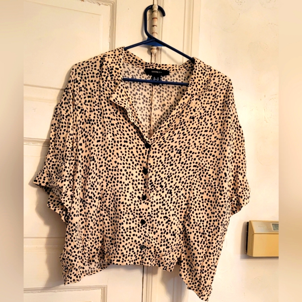 Cheetah Print Blouse Forever 21 Size 3X